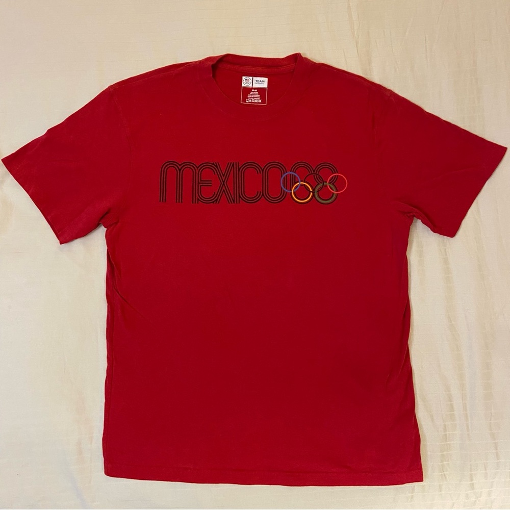 1968 Mexico City Olympics Red T-Shirt sz M